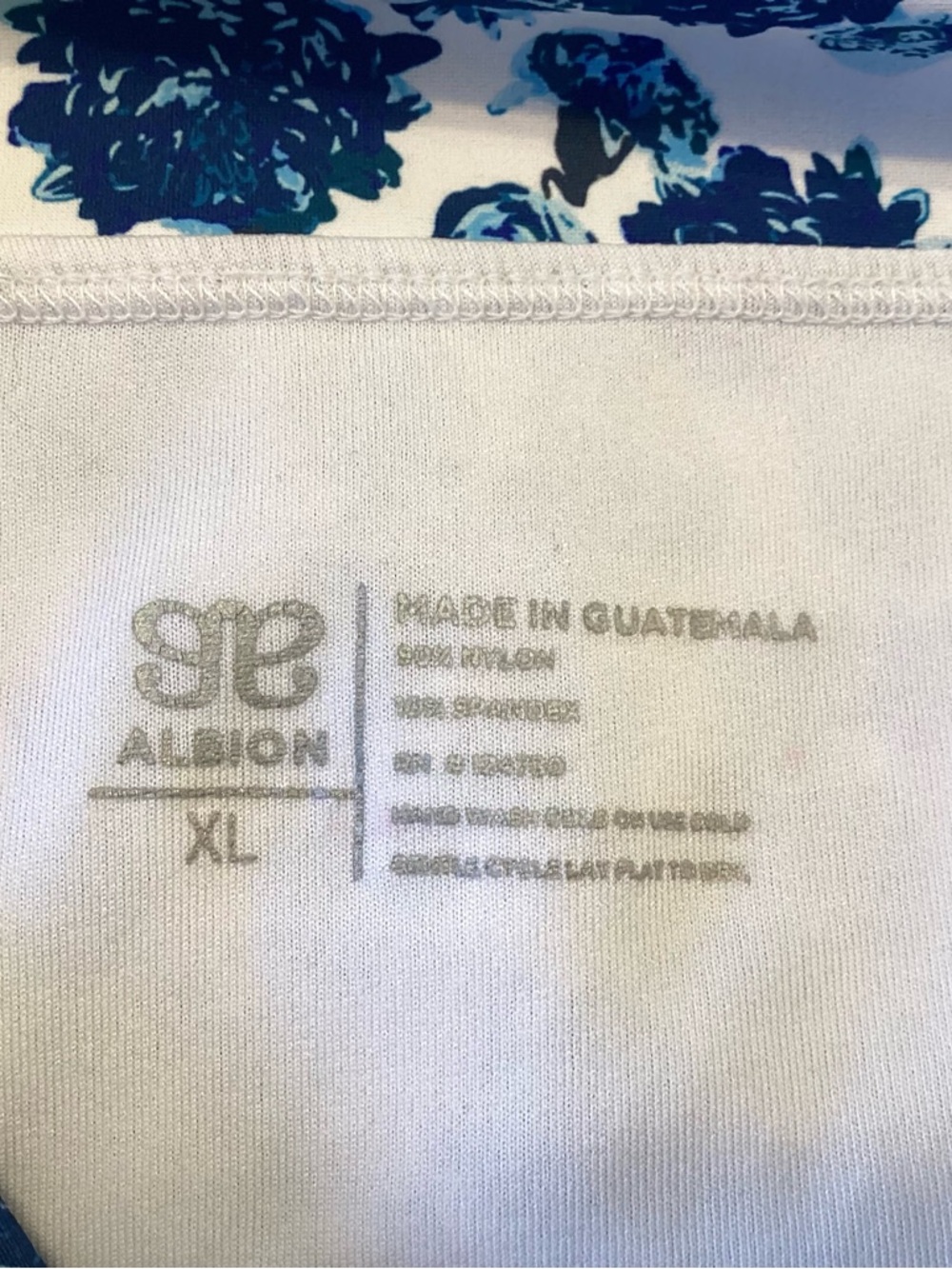 Albion Floral Santorini High Waisted Swim Skirt - Blue - XL - Picture 7 of 9